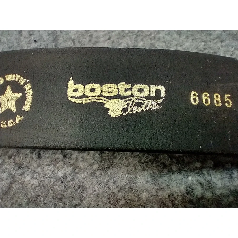Boston Leather 6685 S AB12BK Mens Black Buckleless Duty Belt Made in USA Small